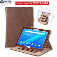 case for lenovo tab m10 tb x505f 10 1 handstrap leather cover for lenovo p10 tb x705f magnetic funda with pocket