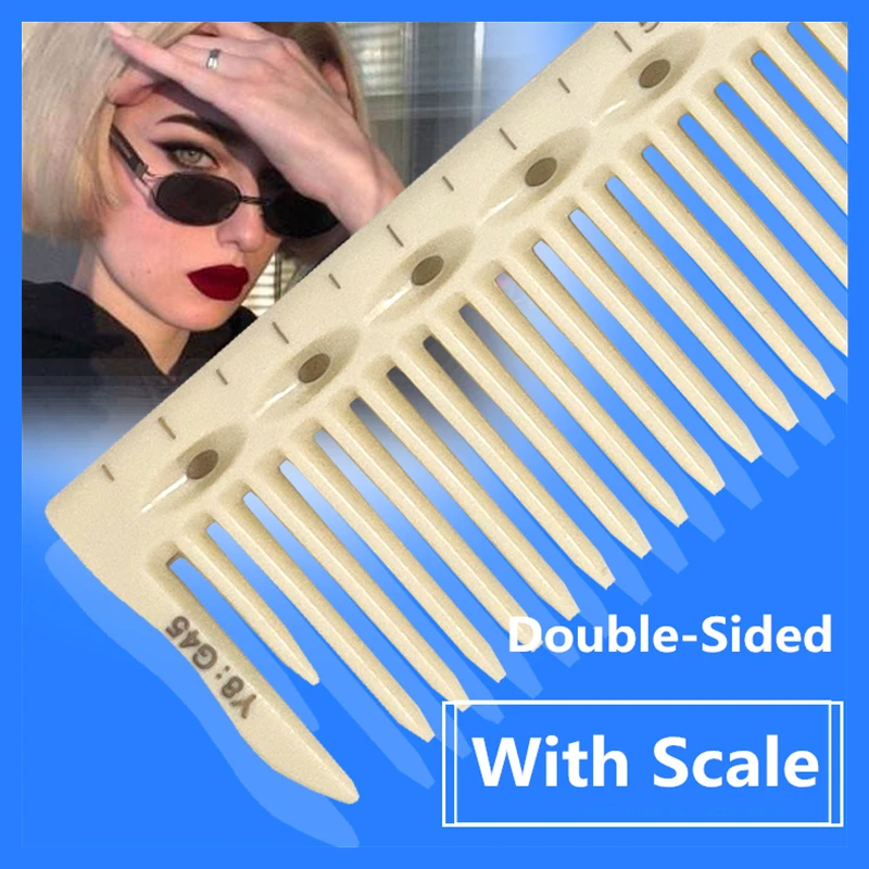 

Double-sided Laser Scale Hair Comb Resin Haircut Comb Y8 Series Laser Measurement Hairdresser Comb Hairdressing Comb G1124