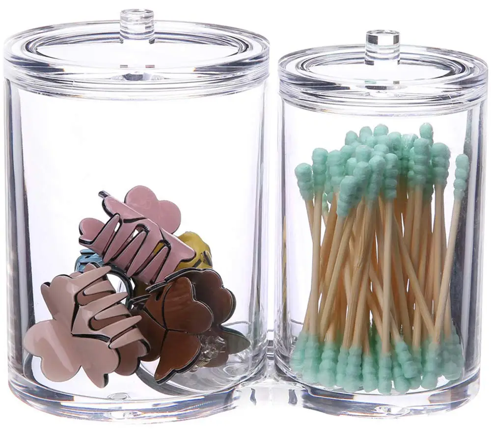 Прозрачный акриловый Ватный тампон коробка для хранения ватных палочек с