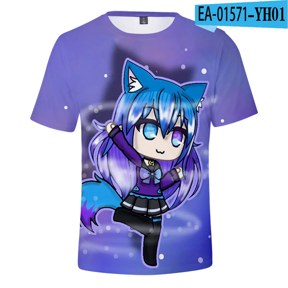 Gacha Life Tee Casual Tshirt Boys/girls Short Sleeve 3D T Shirt Adults Women Summer Tee Print Cartoon Gacha Life Men t-shirt