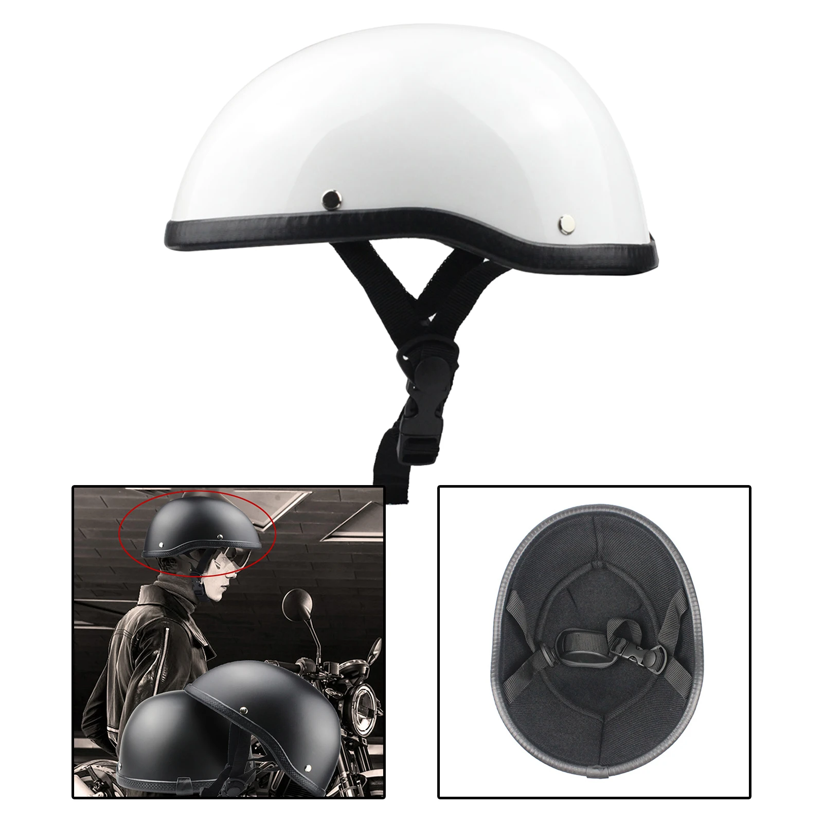 

Летний немецкий мотоциклетный полулицевой шлем, защита для головы, велосипедный белый