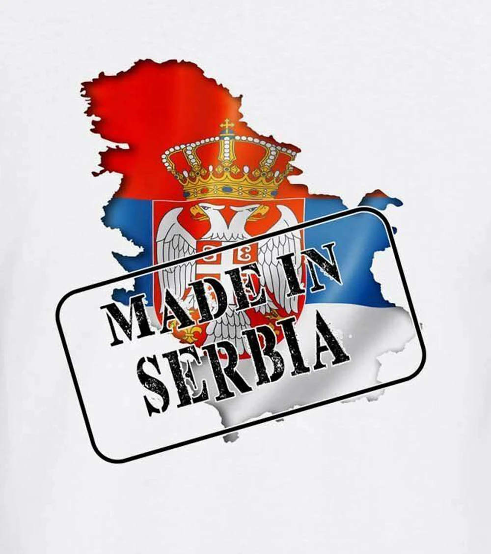 

Serbian Flag and Map Nation Pride Made In Serbia Men's T-Shirt Summer Cotton Short Sleeve O-Neck Unisex T Shirt New S-3XL