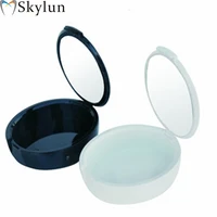 10pcs dental dentures storage tray box with mirror compact appearance non toxic odorless semi mouth put braces sl816