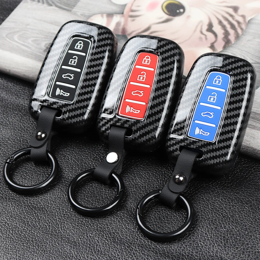 Карбоновый автомобильный чехол для дистанционного ключа защитный Kia Sportage Rio 3 Sorento