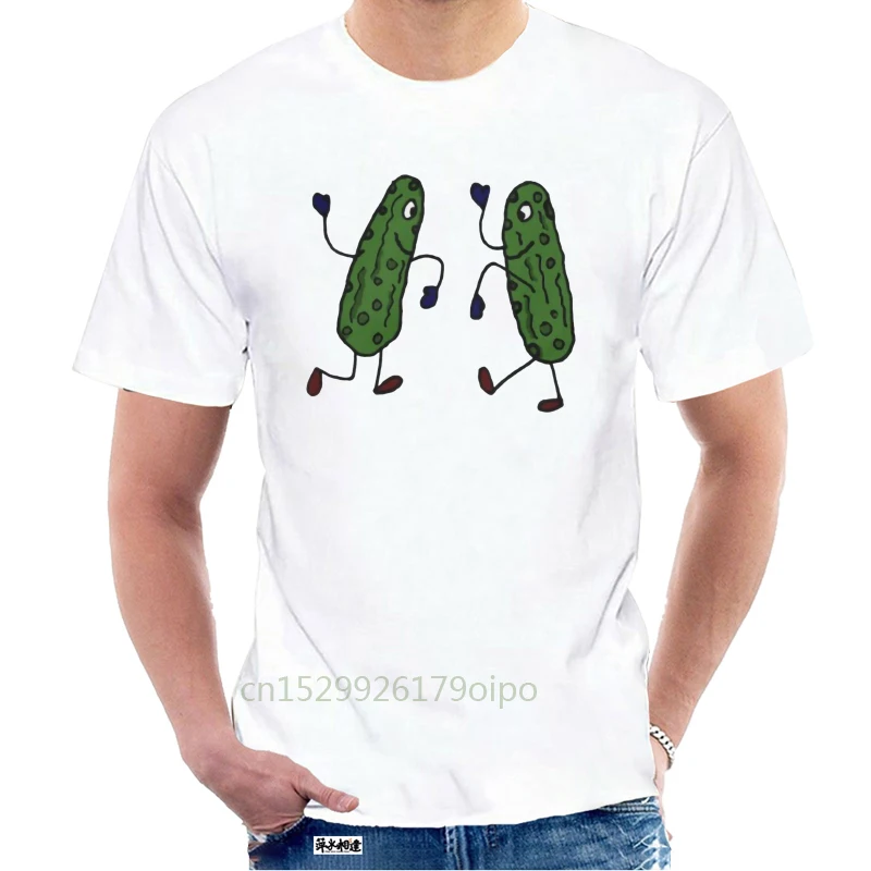 

Printed Men T Shirt Cotton Short Sleeve Funny Dancing Pickles Art T-Shirt Women tshirt @118288