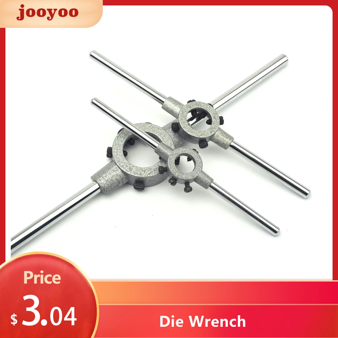 

Die Wrench Hand Tools Set Steel General Die Handle Tap Wrench Thread Maker Metal Workpiece Thread Maker Tap Die Threading Tool
