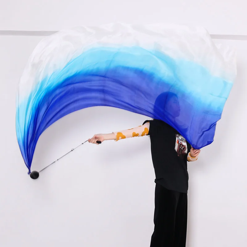 Шелковая вуаль пой шелковая цепочка мяч для женщин танец живота 100% шелк POI Streamer