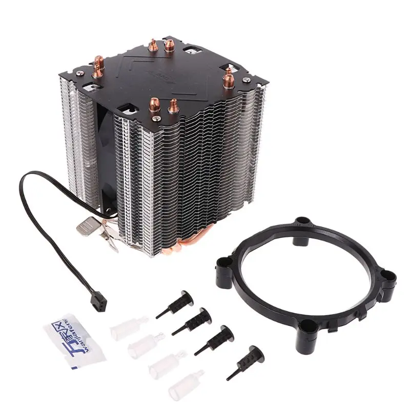 1 шт. Термальность смазка + 4 теплотрубки 130 Вт электрическая лампа с красным