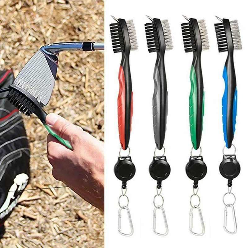 

Golf Club Brush Groove Reinigingsborstel 2 Zijdig Golf Putter Wedge Bal Groove Cleaner Kit Schoonmaken Tool Accessoires