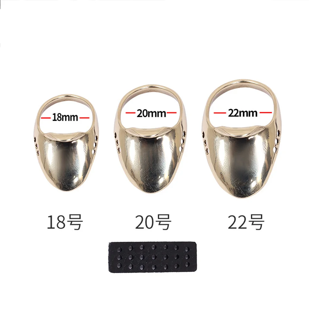 

Archery Copper Thumb Ring Finger Guard Gear Finger Tab Thumb Protector Finger Bow Shooting Protector Accessories Number 18 (Gold