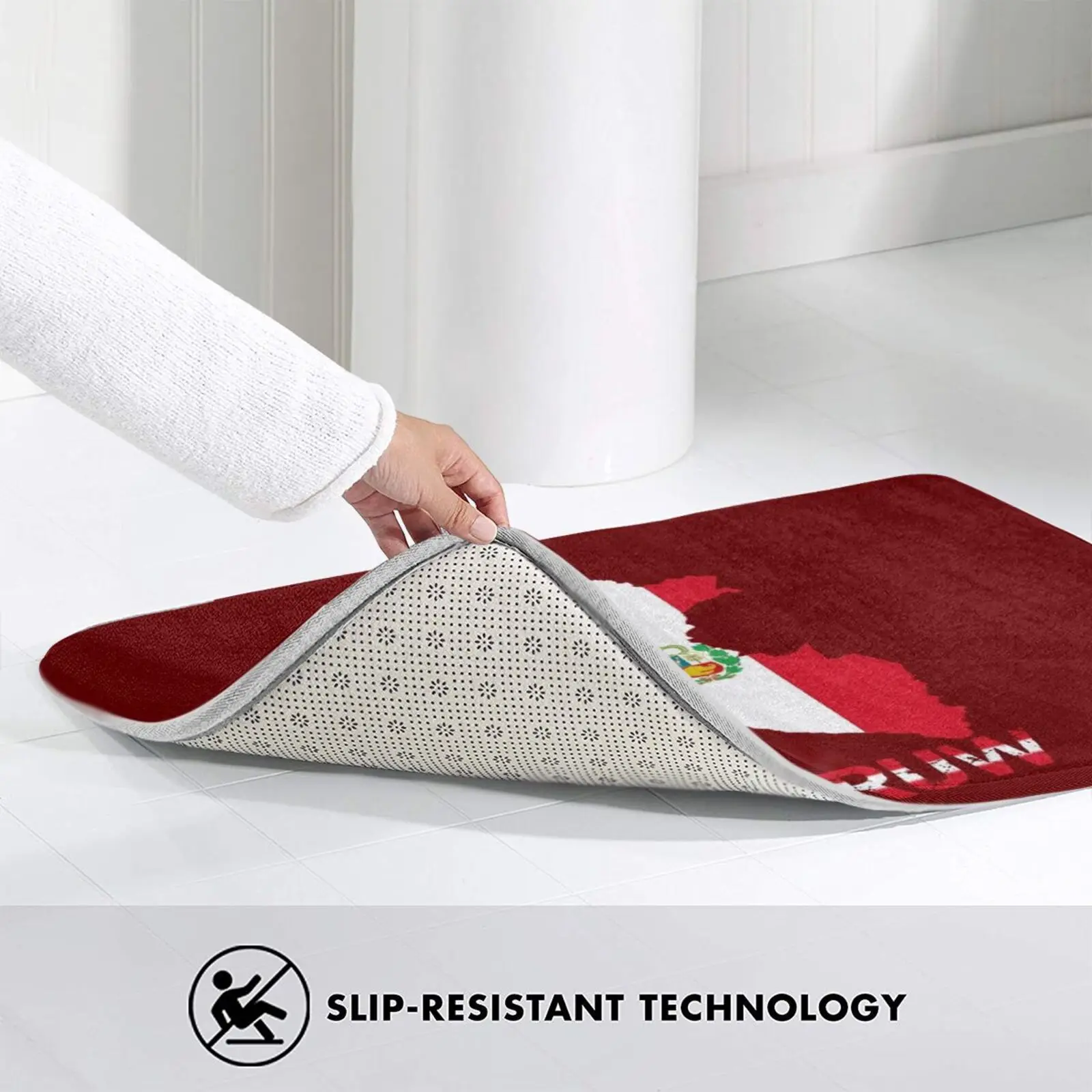 Коврик для входной двери Carte Du Перу с надписью в Quechua Et Aymara коврик ванной