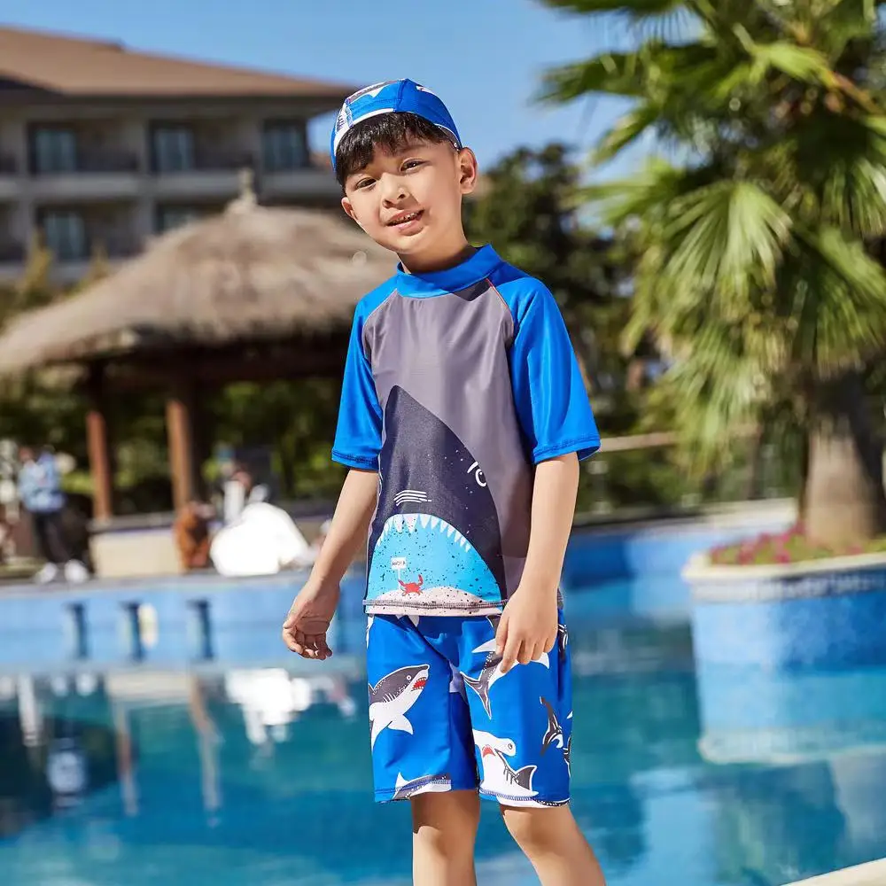 Брендовый детский купальник комплекты одежды плавательные рубашки + плавки