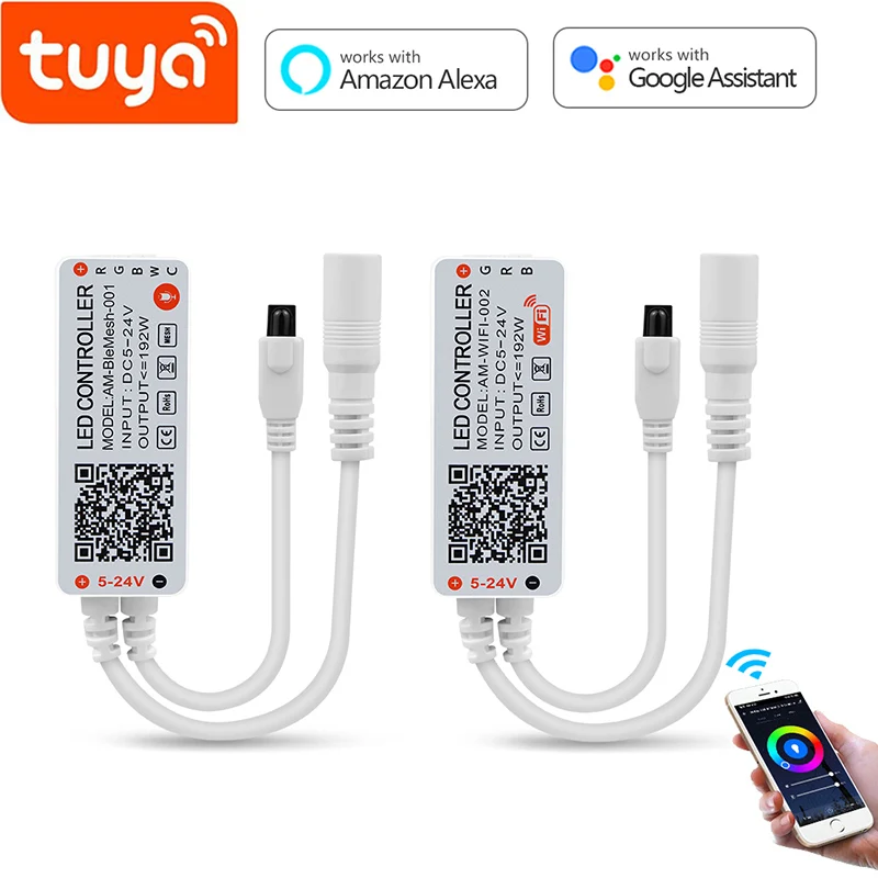 Светодиодная лента Tuya APP Wi Fi 12 В 24 Bluetooth беспроводная умная жизнь RGB/RGBW/RGB + CCT для 5050
