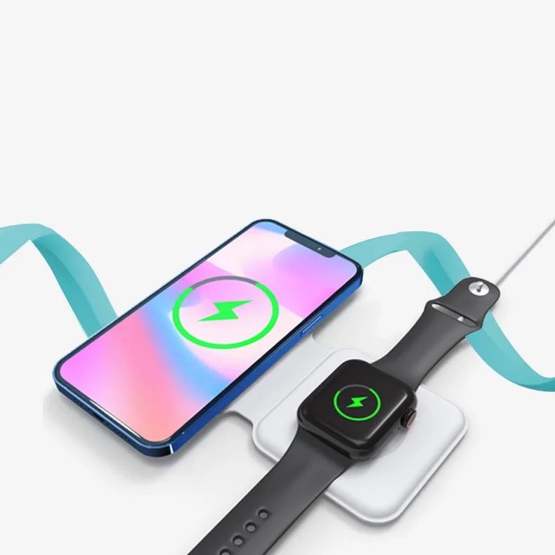 original mag magnetic safe wireless duo charger for apple iphone 12 mini 11 pro x xs max fast charging pad for airpods pro watch free global shipping