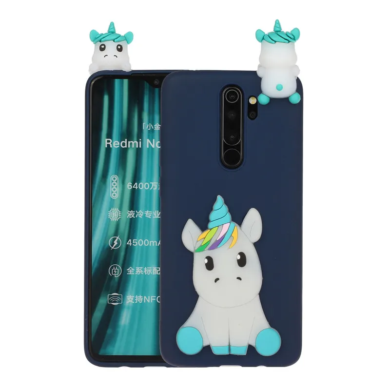Силиконовый чехол с объемным рисунком панды единорога для Xiaomi Redmi 8 7 6 5 4X 5A 6A 7A 8A S2