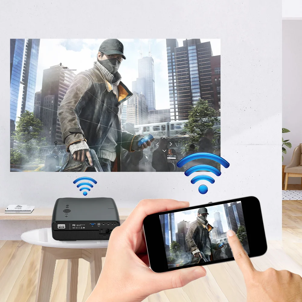 CAIWEI A12AB домашний проектор 4K светодиодный для домашнего кинотеатра Бесплатная