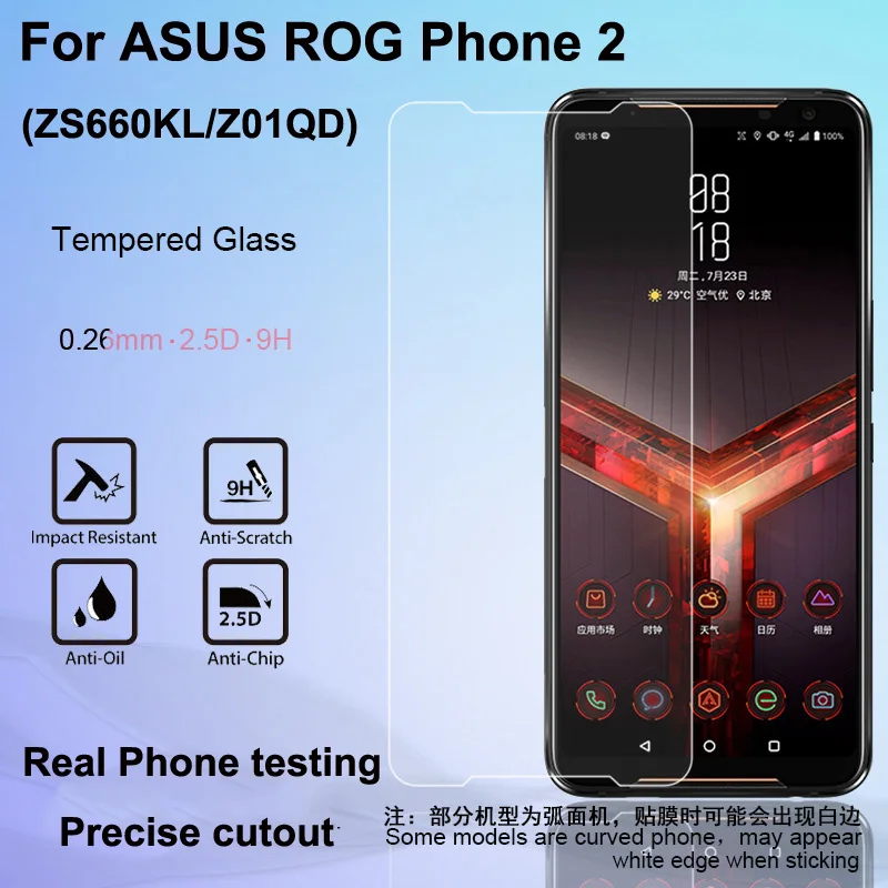 2 шт 2019 для ASUS ROG phone стекло закаленное 2.5D Защитная пленка Phone II Z01QD ZS660KL Защитное