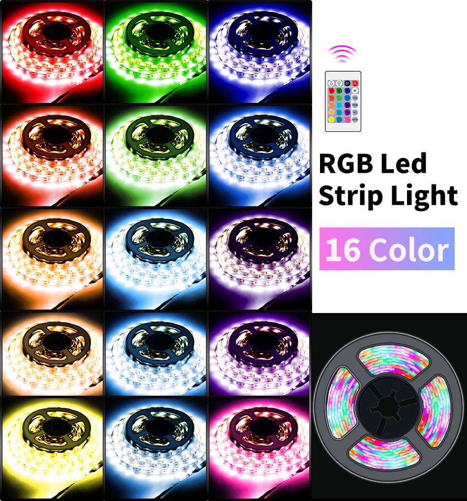 220V Светодиодные ленты RGB ТВ Подсветка 110V US/EU Plug 0,5 м~ 5 м 2835 5V USB Светодиодные ленты светильник с пультом дистанционного управления Ambi светильник лампа веревка мигающий