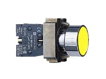 XB2BA51 XB2BA51C = ZB2BZ101C + ZB2BA5C Yellow pushbutton Ø 22 - flush spring return 1NO | Обустройство дома