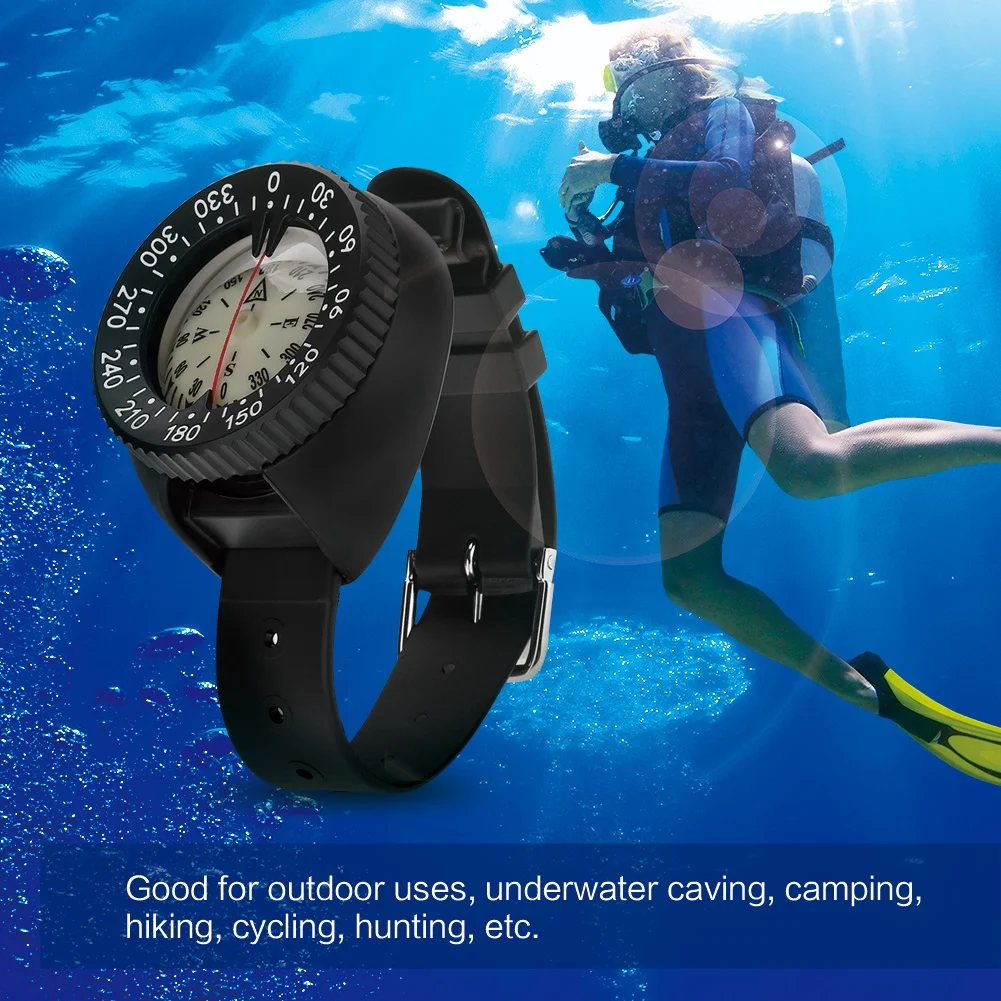 

Outdoor Mini wristwatch Compass Lightweight Waterproof Compass Tool Accessory for outdoor uses, underwater caving camping hiking