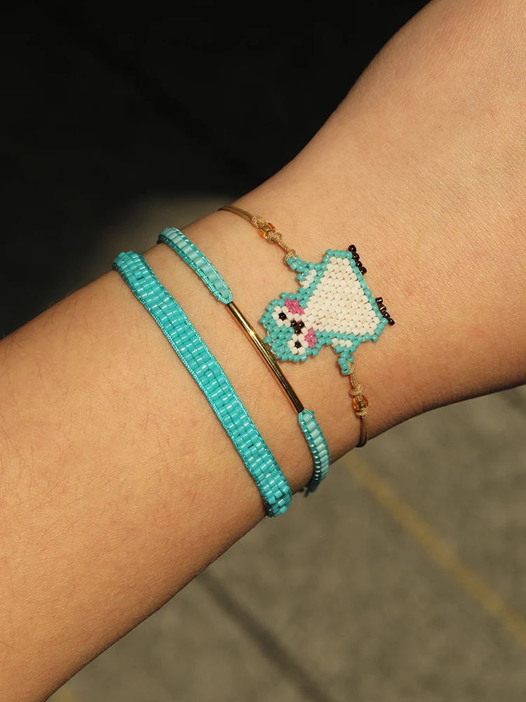 

YUOKIAA Handmade Braided Penguin Pattern Miyuki Bracelets for Kids Girl Japanese Bead Pulseras Friendship Boho Bracelets Jewelry