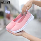 Кроссовки-носки женские из эластичной ткани, дышащие, без застежки, плоская подошва, лоферы, Женский Вулканизация, лето-осень 2021