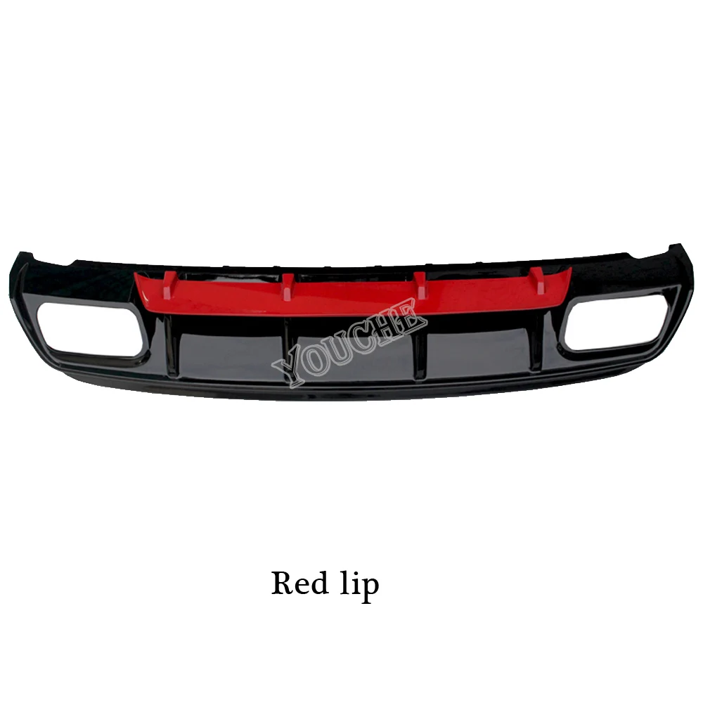Red lip W176 диффузор A класс AMG ABS автомобильный Стайлинг задний бампер диффузор для Mercedes-Benz хэтчбек A160 A180 A200 A250 2013 - Цвет: Red lip