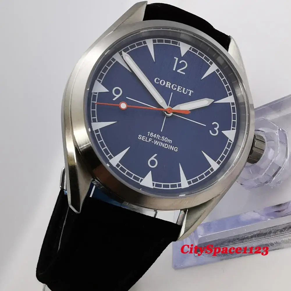 Мужские Водонепроницаемые механические наручные часы из нержавеющей стали с