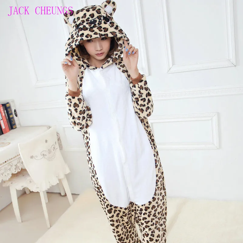 Кигуруми Леопард косплей кустум пижамы мультфильм Животные костюм комбинезоны