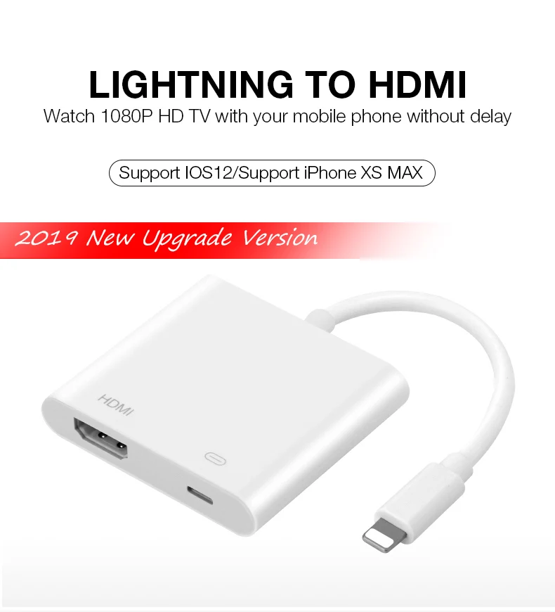 UTHAI C43 для Lightning type C to 1080P HDMI адаптер цифровой av-кабель для iphone XR X 8 7 11 ipad Air to 4K конвертер Android