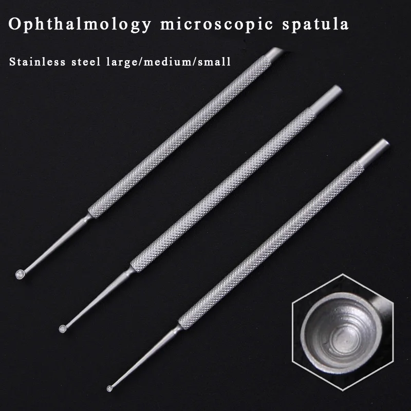 

Microscopic ophthalmological instruments molluscum curette medical spatula double-headed meibomian gland surgery tool