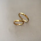 GOLDtutu 9k кольцо из цельного золота, тонкое кольцо, штабелируемое кольцо, изящный минимализм, кольцо солитер