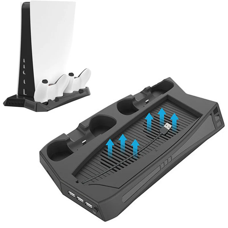 

Charging Stand With Cooling Fan For PS5 De / UHD Storage Cooler Vertical Base Holder For Playstation5 Digital Edition / Ultra HD