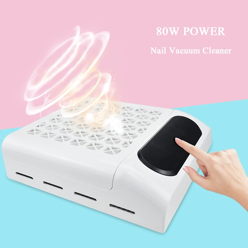 

80W/60W Super Powerful Nail Collector Fan Nail Vacuum Cleaner With Filter Machine Low Noisy Machine Nail Salon Equipment Tools