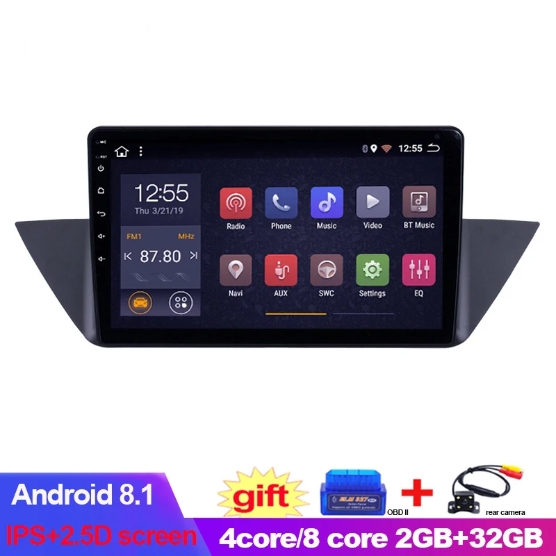 Автомобильный DVD-навигатор 10 1 дюйма IPS + 2.5D Android 8 2 32G GPS для BMW X1 E84 2009 2010 2011 2012 2013