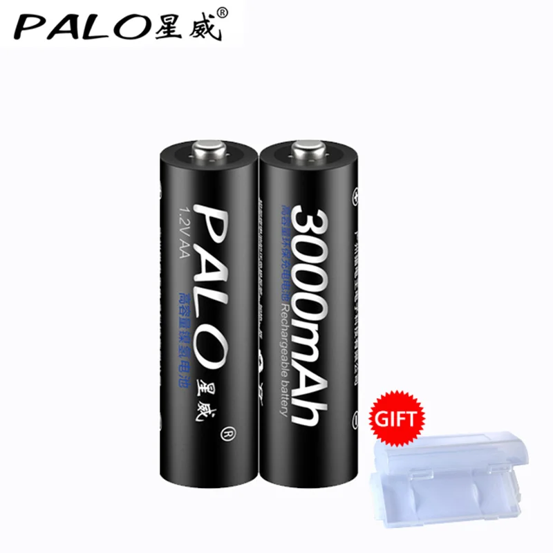 Аккумуляторные батарейки AA 6 шт. Ni MH 1 2 В 3000 мАч А чехол коробка|bateria bateria|aa rechargeable