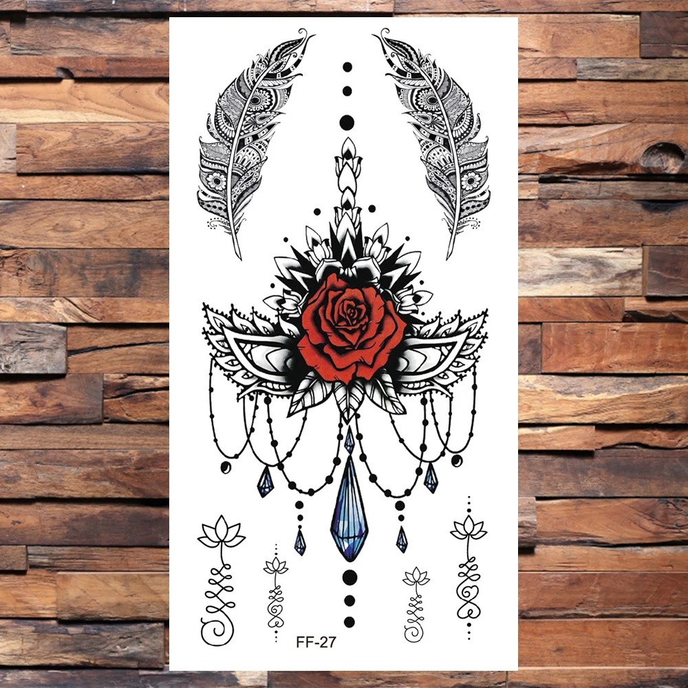 Черные Временные татуировки для женщин и мужчин английские слова искусственные