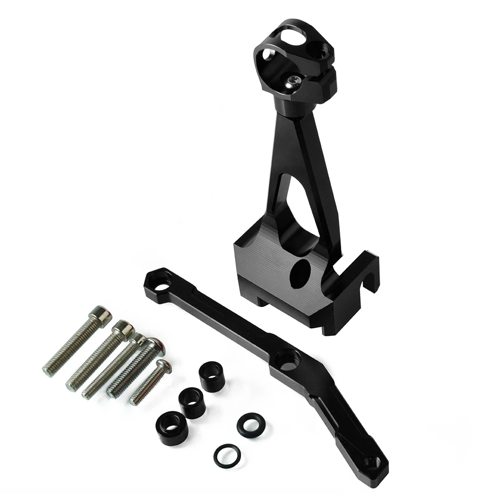 black MT-09 MT09 мотоцикла с ЧПУ рулевого управления стабилизации гаситель кронштейн для YAMAHA MT-09 MT09 FZ09 FZ-09 2013 - Цвет: black
