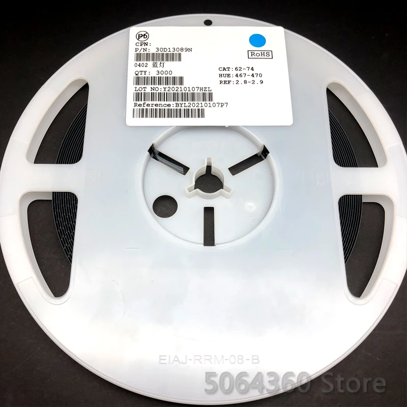 3000 шт. полный катушка 0402 SMD LED светодиод теплый белый красный зеленый голубой