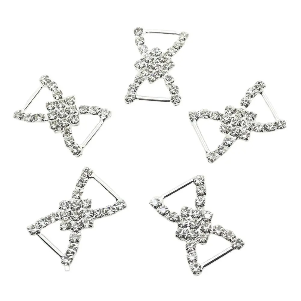 10 шт./лот 25*15 мм бабочка горный хрусталь пряжки ленты слайдер Женская одежда для