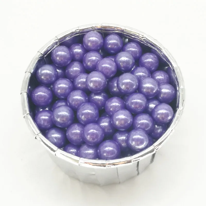 15 съедобных фиолетовых бусин жемчужные сахарные шарики конфетные украшение для