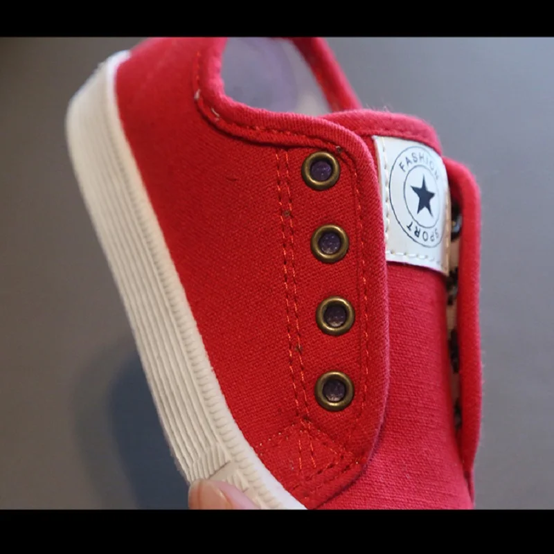 Детские кроссовки белые холщовые для мальчиков и девочек повседневная обувь