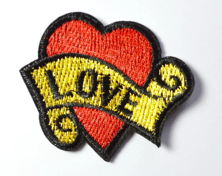 

1x Red Love heart tattoo biker hippie boho retro fun applique iron on patch (≈ 5.5*4.5 cm)