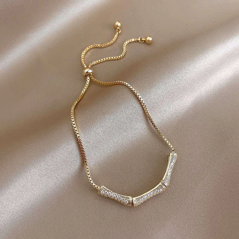 

2021 Fashion New Zircon Bone Personality Adjustable Bracelet Simple And Beautiful Temperament Female Romantic Jewelry Gift