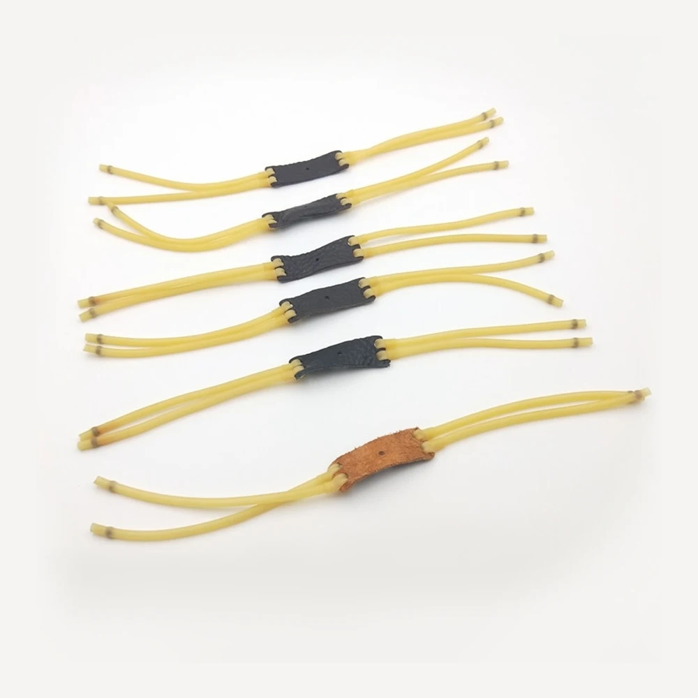 Рогатка замена кольца из белого золота с тяжелой тянуть натуральный ремешок