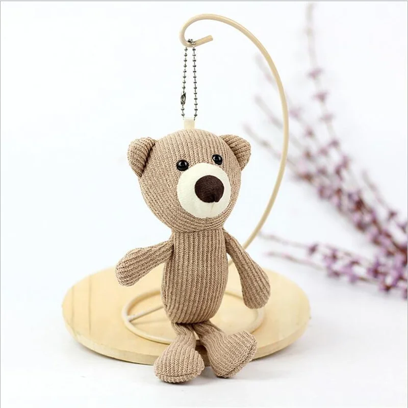 

1PCS Bear Plush Toys Small Pendant Mini Cute Soft Animal Stuffed Toy Wedding Activity Gifts Doll For Kids 20CM