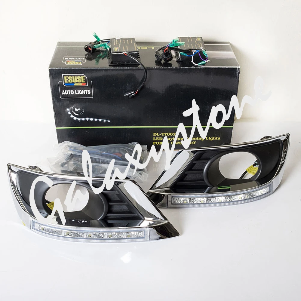 Светодиодные дневные ходовые огни противотуманные фары чехол для Toyota Camry XV40 Sedan