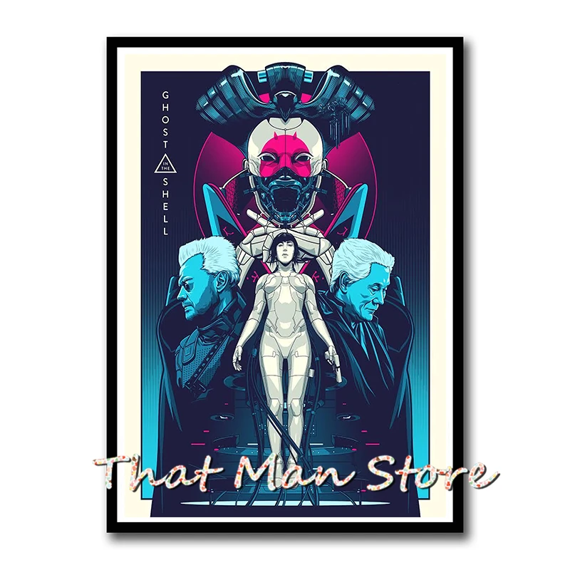 Призрак в Ракушке плакаты фотообои белый картон принты четкое изображение