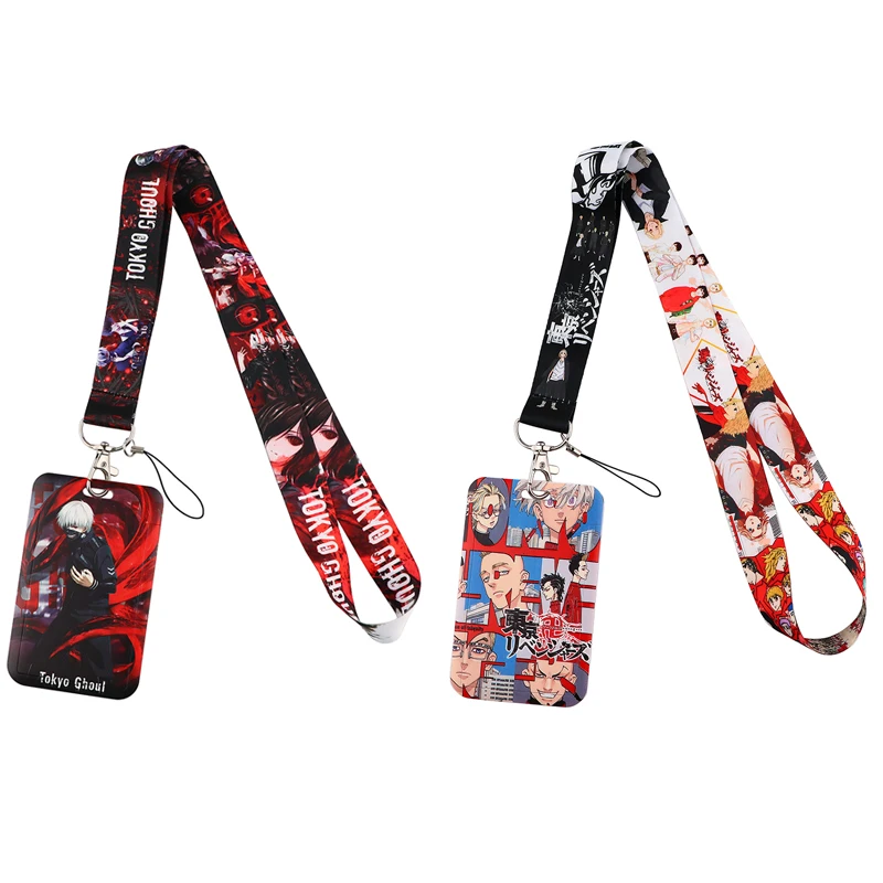 E3574 чехол для кредитной карты в стиле аниме, ремешок на шею, ремешок для телефона, ремешок для ключей, ожерелье для ID-карты, брелок, ремешок
