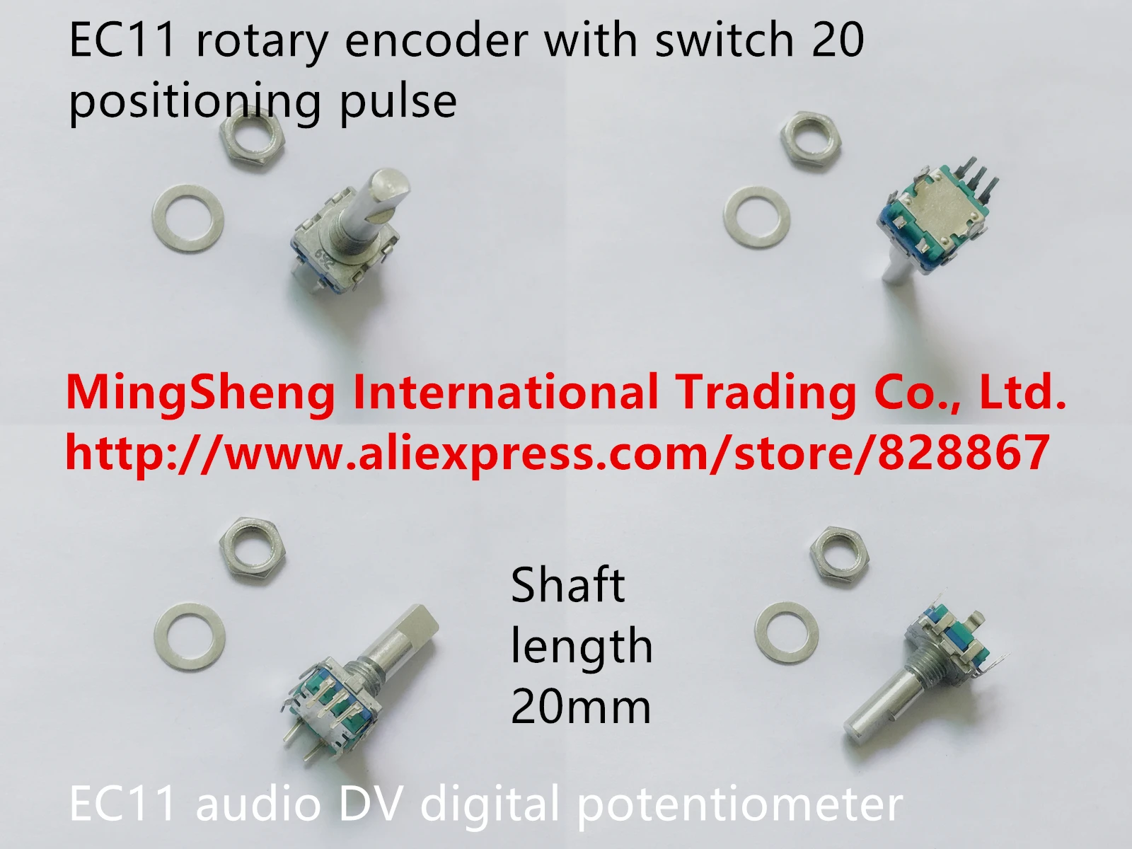 

Original new 100% EC11 rotary encoder with switch 20 positioning pulse audio DV digital potentiometer shaft length 20mm
